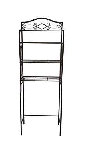 Kings Brand Furniture - Over The Toilet Storage Etagere Bathroom Rack Shelves Organizer, Pewter