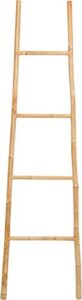 statra bamboo bath towel ladder rack 6 ft, 72 x 20 x 2 inches, natural