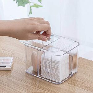 Poeland Cotton Pads Holder Cotton Swab Balls Holder Organizer Cosmetic Pads Container Flossers Box Case
