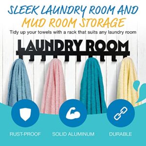 STAR SPLASH Large Laundry Room Towel Rack - Laundry Room Decor and Accessories - Laundry Signs for Laundry Decor - Perfect Mudroom Laundry Room Sign and Laundry Room Wall Decor - Laundry Wall Decor