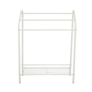 3 Bar Towel Rack w/Shelf for Bathroom and Kitchen, White