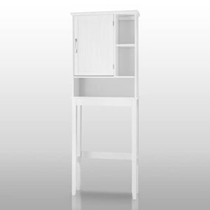 teamson home newport wooden storage cabinet, white space saver