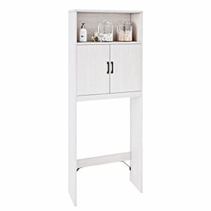 odika over the toilet storage cabinet, bathroom shelves over toilet, bathroom storage cabinet organizer, light grey wood grain