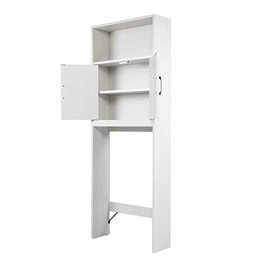 ODIKA Over The Toilet Storage Cabinet, Bathroom Shelves Over Toilet, Bathroom Storage Cabinet Organizer, Light Grey Wood Grain