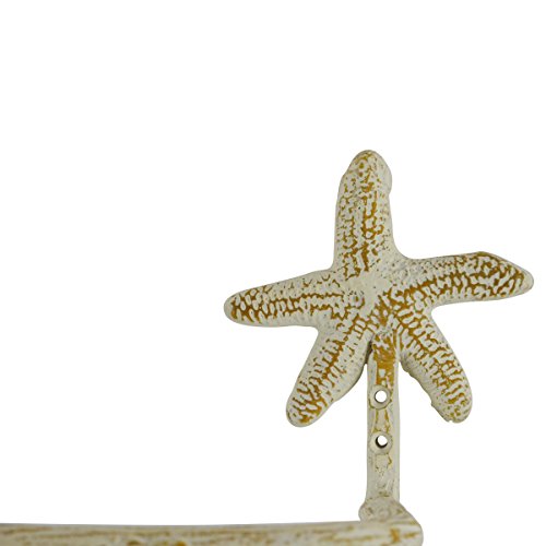 Treasure Gurus Wall Mount Starfish Bath Towel Bar Holder Nautical Beach House Bathroom Decor