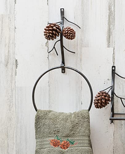 BLACK FOREST DECOR Woodland Pinecone Towel Ring