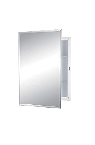 Jensen 868M22XWHZX S-cube Single-Door Recessed Mount Medicine Cabinet