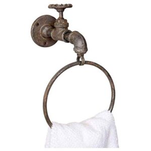 industrial water spigot towel ring