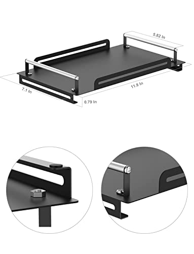 Bathroom Organizer Countertop, Stainless Steel Black Counter Organizer Decorative Tray, Counter Kitchen Spice Rack Storage Shelf Cosmetic Holder for Living Room,Bedroom,Dressing Table