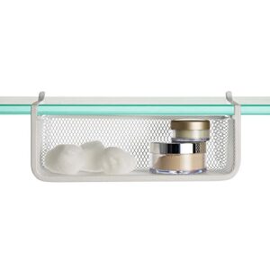 design ideas mesh medicine cabinet basket 7.5" x 3" x 2.75" white shelf storage