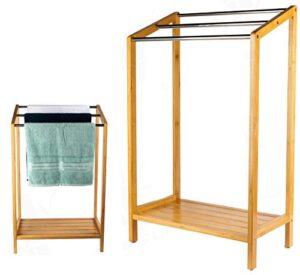 bamboo land- bamboo freestanding towel rack for bathroom, bathroom hand towel holder, outdoor towel rack for pool, standing towel rack, towel racks for bathroom freestanding, towel holder stand