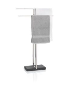 towel butler polystone base (stainless steel) (34"h x 19.75"w x 6.3"d)