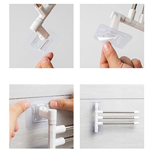 ZOBRO Swivel Towel Rail Towel Holder Rack with 2/3/4/6 Swing Bars Space Saving Wall-Mounted Swing Towel Storage Organizer for Kitchen Bathroom Toilet,2 Bar