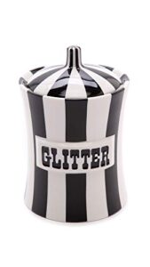 jonathan adler glitter canister, black/white, one size