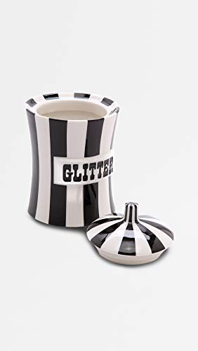 Jonathan Adler Glitter Canister, Black/White, One Size