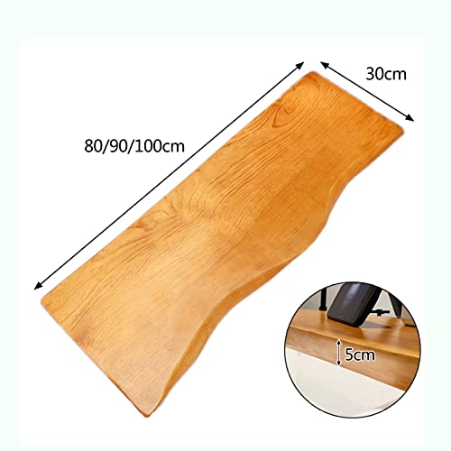 PENGFEI Bathtub Caddy Tray, Thicken 5cm Home Waterproof Solid Wood Bath Tub Table Shelf, Caddy Tub Holder Reading Rack for Tablet Books Candles, Easy to Clean (Size : 80x30cm)