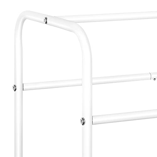 Towel Racks for Bathroom Freestanding 3-Tier Towel Stand Rack for Bath Towel Stand Holder with Bottom Storage Shelf Organizer for Laundry Room White