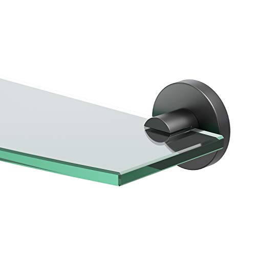 Gatco Reveal Glass Shelf, 20 Inch, Matte Black