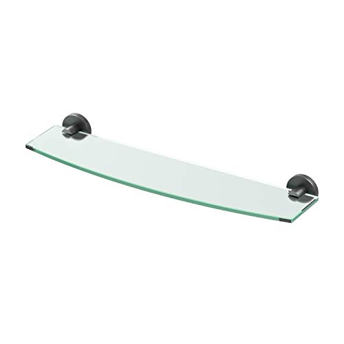 Gatco Reveal Glass Shelf, 20 Inch, Matte Black