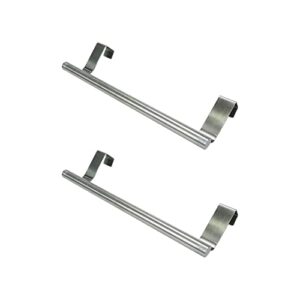 hevstil 2pcs stainless steel towel bar rack 9 inch over door towel rack bar holders modern kitchen over cabinet towel bar rack hanger installation on over cabinet cupboard doors