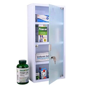 wincere 4 tier moisture resistance steel wall mount medicine cabinet first aid storage emergency organizer
