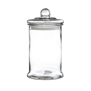 whole housewares 1.4 gal glass apothecary jar, 7.5x14 inch canister set with ball lid 1 piece