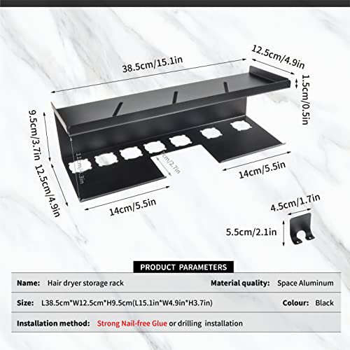 Suitable for Dyson Airwrap Wall-Mounted Shelf Hair Curler Holder Storage Rack Hair Care Tool Organizer Stand Bracket