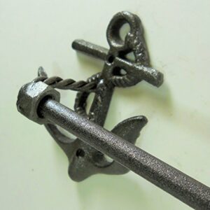 Natural Cast Iron Anchor Towel Bar 24" for Bath or Kitchen