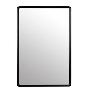 Medicine Cabinet Bathroom Mirror, 24''x16'' Farmhouse Wood Frame Bathroom Medicine Cabinet with Mirror, Vanity Mirrors Recess or Surface Mounted Installation (Black)