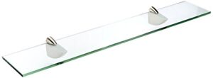 spancraft glass oriole glass shelf, brushed steel, 12 x 42