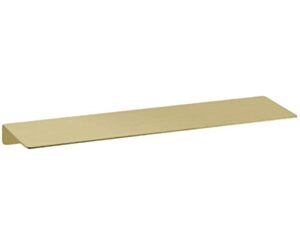 trustmi brushed gold floating shelf sus304 stainless steel wall mounted storage shelves (16 inch x 4 inch) for bathroom kitchen, bedroom, living room, heavy duty and rustproof, brushed brass