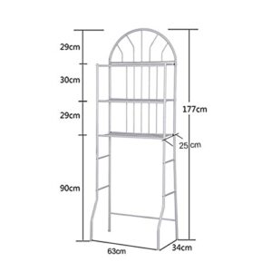 BILPIKOGoo Over The Toilet Storage, 3-Tier Bathroom Organizer Over Toilet Rack, Bathroom Space Saver Shelving Furniture Behind Toilet Storage