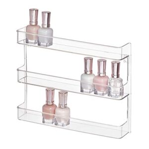 iDesign Hanging Nail Polish & Cosmetics Organizer, Set of 2, The Clarity Collection – 8.78" x 2.02" x 11.07", Clear