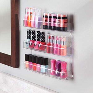 iDesign Hanging Nail Polish & Cosmetics Organizer, Set of 2, The Clarity Collection – 8.78" x 2.02" x 11.07", Clear