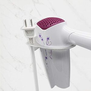 SinLoon Hair Dryer Holder Wall Mount Hair Dryer Handing Rack Organizer for Hair Blower with Plug Stand, Aluminum Anti-Rust