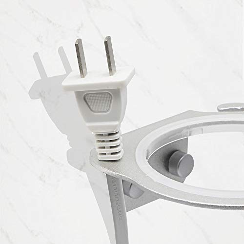 SinLoon Hair Dryer Holder Wall Mount Hair Dryer Handing Rack Organizer for Hair Blower with Plug Stand, Aluminum Anti-Rust