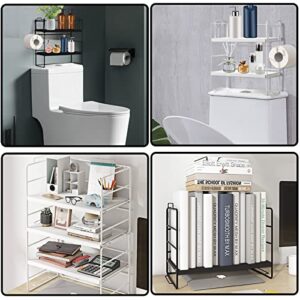 idee-home Toilet Shelf Space Savers Organizers, Bathroom Toilet Organizer Rack Over The Toilet Storage Black, Toilet Top Organizer Over The Bathroom Sink Shelf for Bathroom Above Toilet Small Space