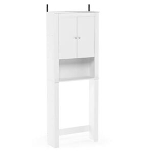 furinno indo double door bath cabinet, white