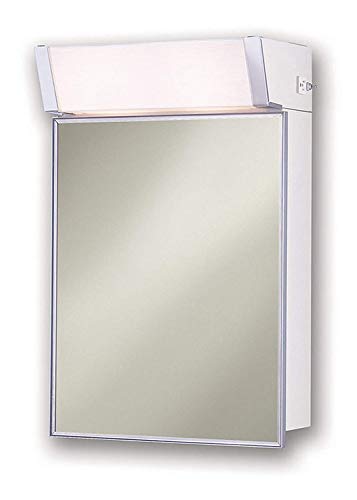 Jensen 555IL Lighted Medicine Cabinet, Stainless Steel, 16-Inch by 24-Inch