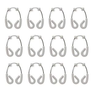 Umbra1013172-1165, Grey/Nickel Flex Double Shower Rings, Set of 12, 2" x 3''