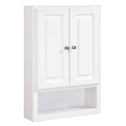 Design House Bathroom Wall Cabinet 2-Door, 1-Shelf, 21 x 30, White