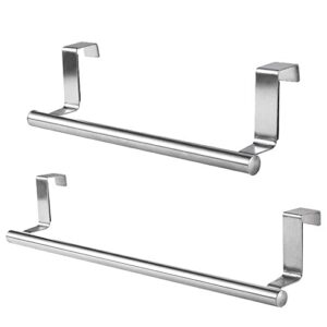 2 pack towel rail wall mounted tea towel holder stainless steel bathroom towel holder without drilling over the door towel rail for kitchens and bathrooms over the door towel rail