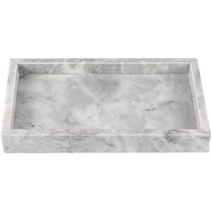 ZEONHAK 2 Pack 6 x 10 Inches Natural Marble Tray, Decorative Rectangle Marble Tray, Marble Serving Tray for Coffee Table, Vanity, Bathroom, Kitchen, Dresser, Jewelry