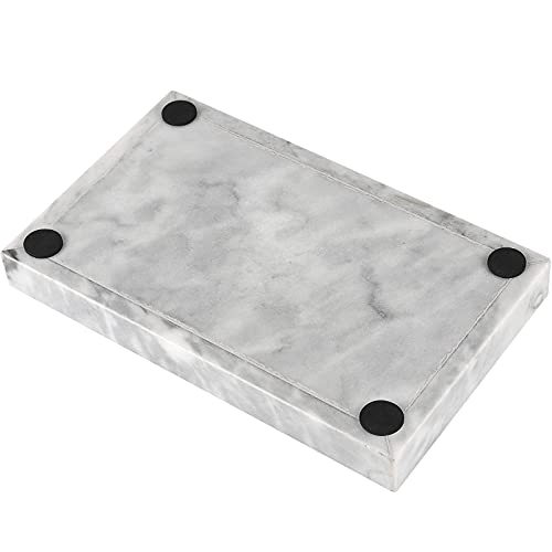 ZEONHAK 2 Pack 6 x 10 Inches Natural Marble Tray, Decorative Rectangle Marble Tray, Marble Serving Tray for Coffee Table, Vanity, Bathroom, Kitchen, Dresser, Jewelry