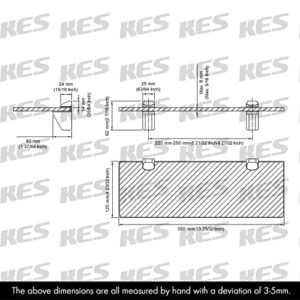 KES Bathroom Tempered Glass Shelf 14-Inch 8MM-Thick Wall Mount Rectangular Polished Chrome, BGS3202S35