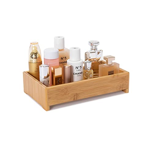 PELYN Make up Organizers and Storage Bathroom Organizer Countertop Bamboo Lotion Skincare Perfume Organizers for Vanity Dresser Bathroom