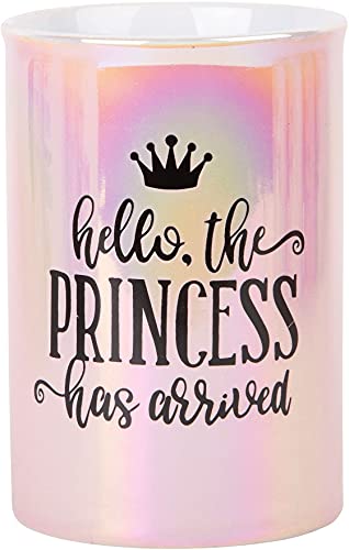 Palais Essentials bathroom decor Makeup Brush Holders Ceramic, Bathroom Accessories Make Up Cup Holder for Vanity Countertops (Princess, 3.5" Diameter)