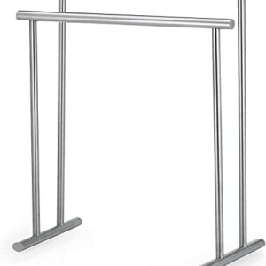 kela Free Standing Towel Rack Stand - Two Tier Organizer for Bath and Hand Towels - Sturdy by Weight - Elegant by Design - Chrome