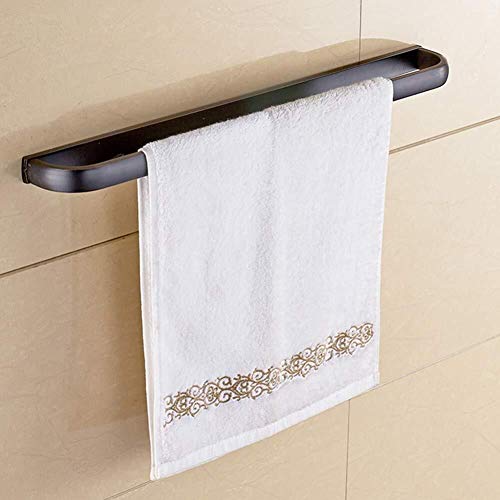 OMOONS Simple Bathroom Towel Rack Bathroom Hardware Single Rod Towel Rack Black Copper Towel Bar