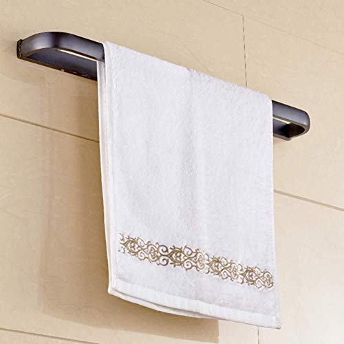 OMOONS Simple Bathroom Towel Rack Bathroom Hardware Single Rod Towel Rack Black Copper Towel Bar